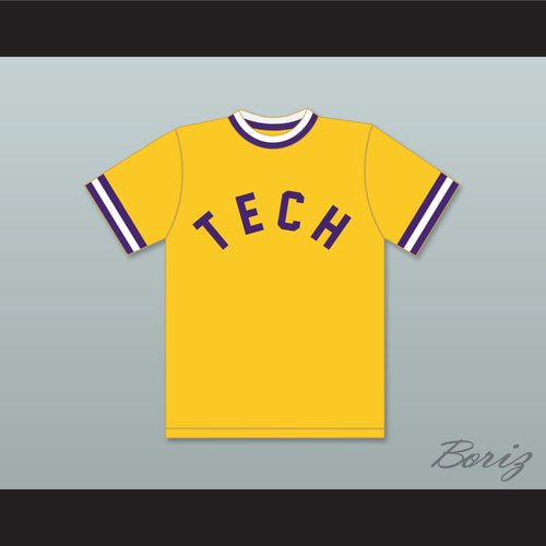 Ricky Henderson 24 Oakland Technical High School Bulldogs Yellow Baseball Jersey 2