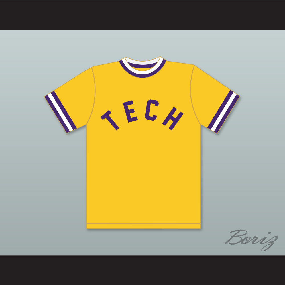 Ricky Henderson 24 Oakland Technical High School Bulldogs Yellow Baseball Jersey 2