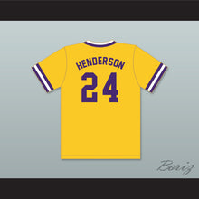 Load image into Gallery viewer, Ricky Henderson 24 Oakland Technical High School Bulldogs Yellow Baseball Jersey 2