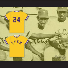 Load image into Gallery viewer, Ricky Henderson 24 Oakland Technical High School Bulldogs Yellow Baseball Jersey 1