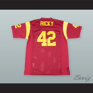 Ricky Baker 42 Red Alternate Football Jersey Boyz n the Hood