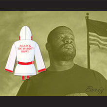 Load image into Gallery viewer, Riddick &#39;Big Daddy&#39; Bowe White Satin Half Boxing Robe with Hood