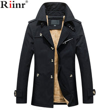 Load image into Gallery viewer, Riinr 2018 New Arrival Jacket Winter Wool Coat Slim Fit Jackets Fashion Fleece Outerwear Warm Casual Jacket Overcoat Men Jackets