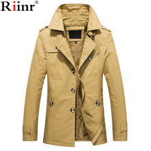 Load image into Gallery viewer, Riinr 2018 New Arrival Jacket Winter Wool Coat Slim Fit Jackets Fashion Fleece Outerwear Warm Casual Jacket Overcoat Men Jackets