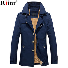 Load image into Gallery viewer, Riinr 2018 New Arrival Jacket Winter Wool Coat Slim Fit Jackets Fashion Fleece Outerwear Warm Casual Jacket Overcoat Men Jackets