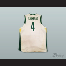 Load image into Gallery viewer, Rimantas Kaukenas 4 Lietuva Lithuania White Basketball Jersey