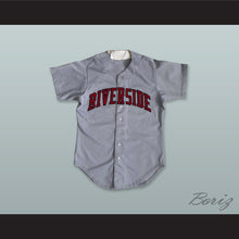 Load image into Gallery viewer, Riverside Red Wave 5 Gray Button Down Baseball Jersey