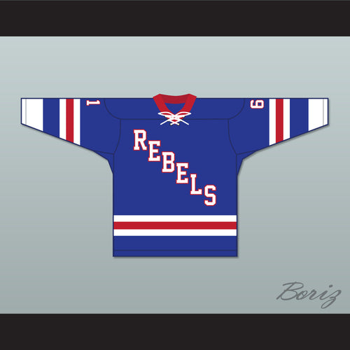 Roanoke Valley Rebels 61 Blue Tie Down Hockey Jersey