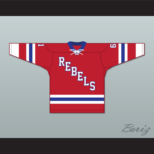 Roanoke Valley Rebels 61 Red Tie Down Hockey Jersey