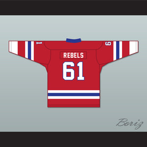 Roanoke Valley Rebels 61 Red Tie Down Hockey Jersey
