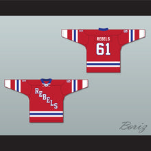 Load image into Gallery viewer, Roanoke Valley Rebels 61 Red Tie Down Hockey Jersey