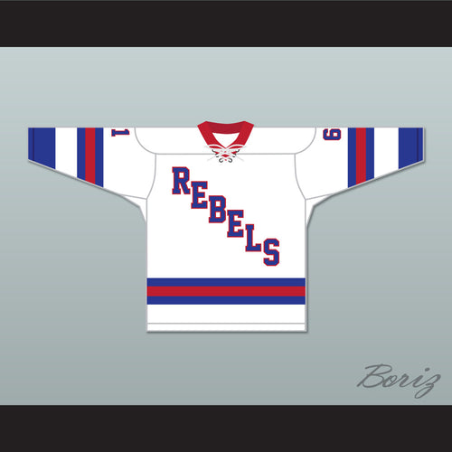 Roanoke Valley Rebels 61 White Tie Down Hockey Jersey