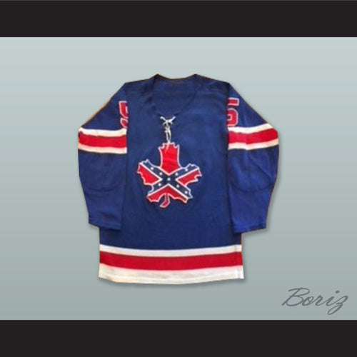Roanoke Valley Rebels 5 Blue Tie Down Hockey Jersey