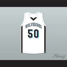 Load image into Gallery viewer, Rob Gronkowski 50 Woodland Hills High School Wolverines White Basketball Jersey 1