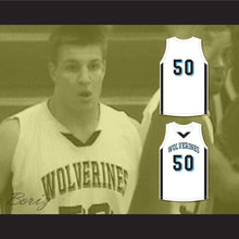 Load image into Gallery viewer, Rob Gronkowski 50 Woodland Hills High School Wolverines White Basketball Jersey 1