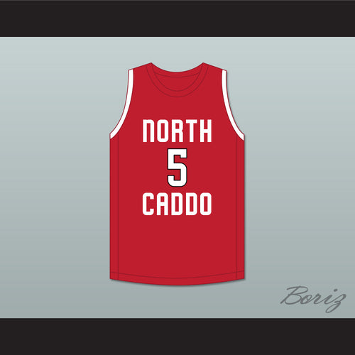 Robert Williams III 5 North Caddo High School Titans Red Basketball Jersey 1