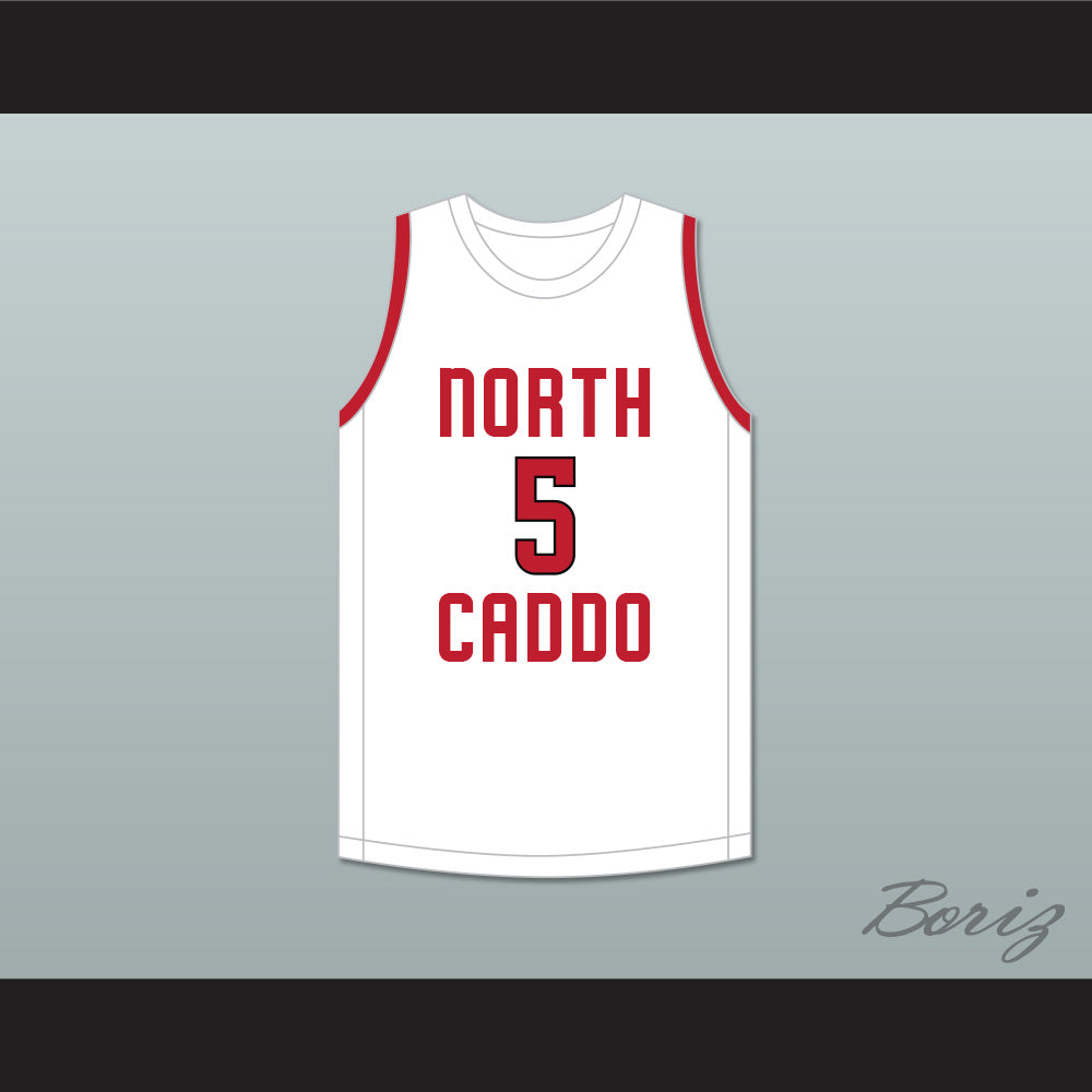 Robert Williams III 5 North Caddo High School Titans White Basketball Jersey 1