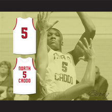 Load image into Gallery viewer, Robert Williams III 5 North Caddo High School Titans White Basketball Jersey 1