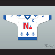Load image into Gallery viewer, Robert Martin 45 Le National de Québec White Hockey Jersey- Lance et compte (He Shoots, He Scores)
