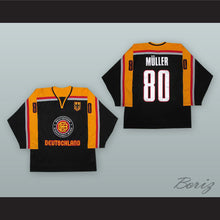 Load image into Gallery viewer, Robert Muller 80 Germany National Team Black Hockey Jersey with Patch