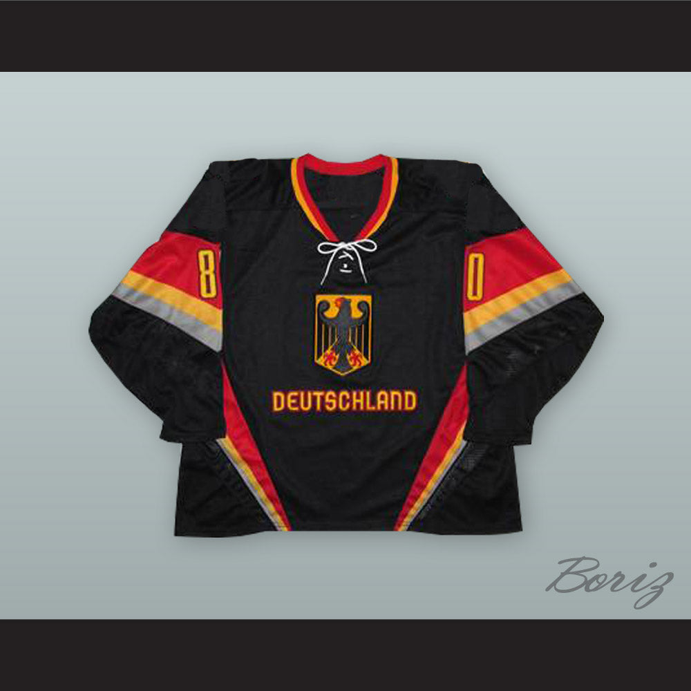 Robert Muller 80 Germany National Team Black Hockey Jersey