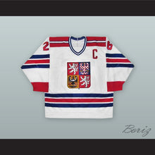 Load image into Gallery viewer, Robert Reichel 26 Czech Republic National Team White Hockey Jersey