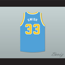 Load image into Gallery viewer, Roberta &quot;Swish&quot; James 33 Cadwallader University Light Blue Basketball Jersey Fast Break