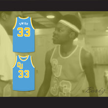 Load image into Gallery viewer, Roberta &quot;Swish&quot; James 33 Cadwallader University Light Blue Basketball Jersey Fast Break