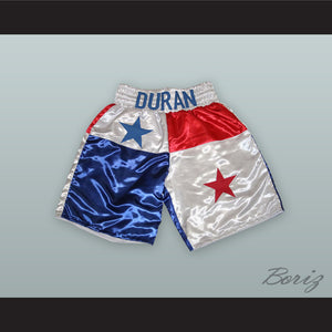 Roberto Duran Red/White/Blue Boxing Shorts
