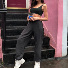 Load image into Gallery viewer, Rockmore Gothic Butterfly Lightning Print Sweatpants Women Casual Baggy Sports Joggers High Waisted Trousers Black Cargo Pants