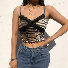 Load image into Gallery viewer, Rockmore Lace Camis Summer Tops For Women 2020 Strawberry Print Harajuku Korean Cute Low Cut Sexy Crop Tank Top Skinny Clubwear