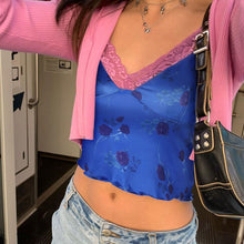 Load image into Gallery viewer, Rockmore Lace Camis Summer Tops For Women 2020 Strawberry Print Harajuku Korean Cute Low Cut Sexy Crop Tank Top Skinny Clubwear