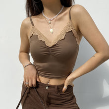 Load image into Gallery viewer, Rockmore Lace Camis Summer Tops For Women 2020 Strawberry Print Harajuku Korean Cute Low Cut Sexy Crop Tank Top Skinny Clubwear