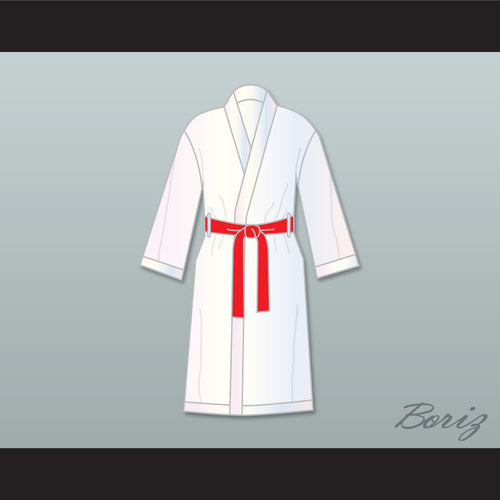 Rocky Balboa White Satin Full Boxing Robe