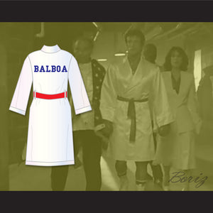 Rocky Balboa White Satin Full Boxing Robe