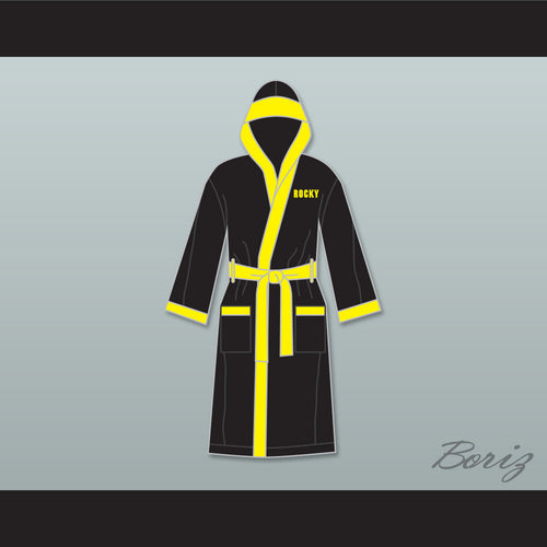 Rocky Balboa Italian Stallion Satin Full Boxing Robe with Hood
