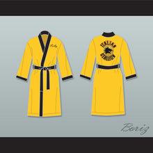 Load image into Gallery viewer, Rocky Balboa Italian Stallion Yellow Satin Full Boxing Robe