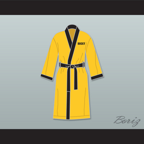 Rocky Italian Stallion Yellow Satin Full Boxing Robe
