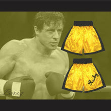 Load image into Gallery viewer, Rocky Balboa Gold Boxing Shorts