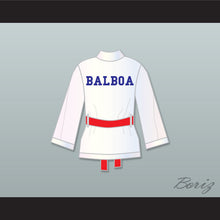 Load image into Gallery viewer, Rocky Balboa White Satin Half Boxing Robe