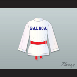Rocky Balboa White Satin Half Boxing Robe
