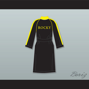 Rocky VI Black Satin Full Boxing Robe