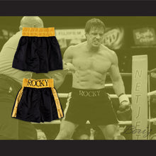 Load image into Gallery viewer, Rocky Balboa Black Boxing Shorts Rocky VI