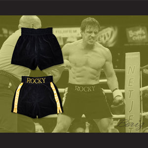 Rocky Balboa Rocky VI Black Boxing Shorts