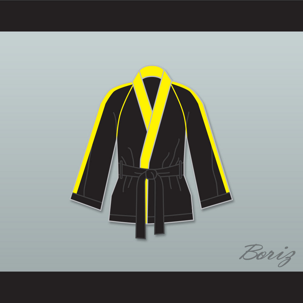Rocky VI Black Satin Half Boxing Robe