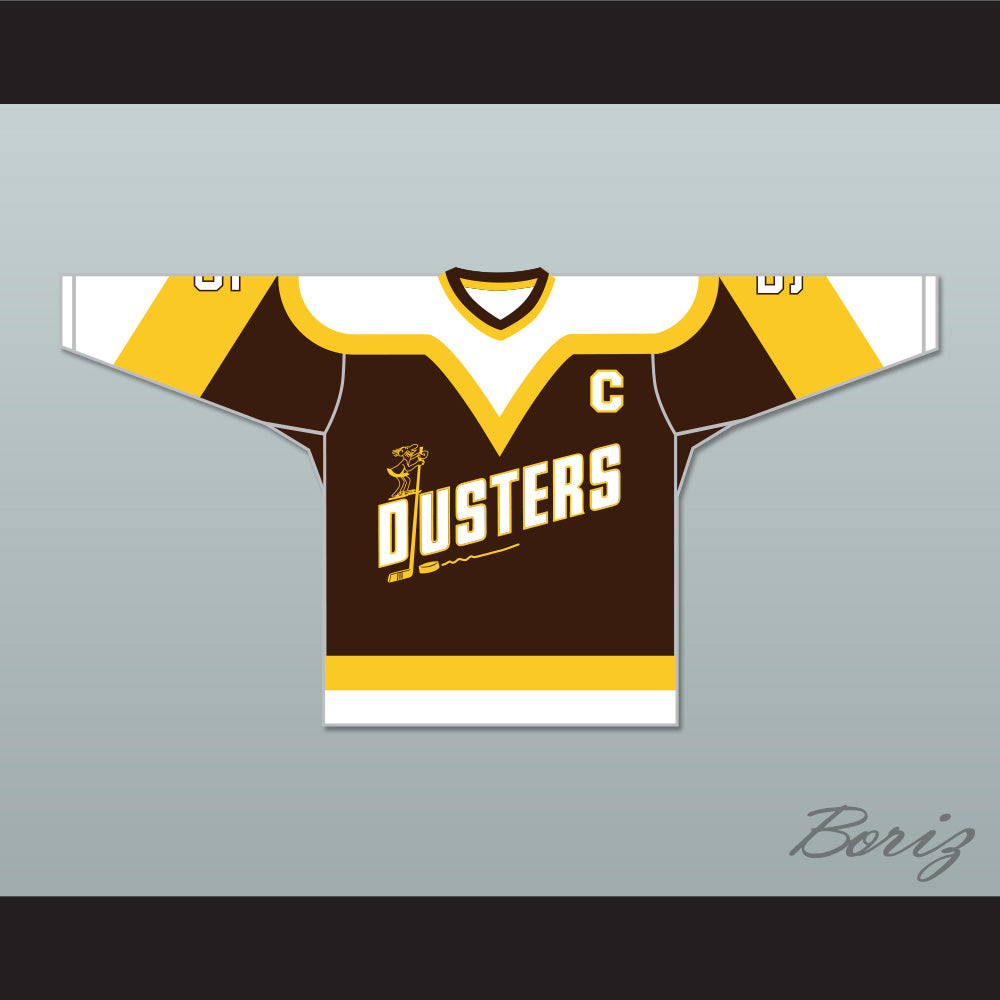 Rod Bloomfield 5 Binghamton Broome Dusters Brown Hockey Jersey