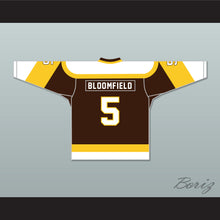 Load image into Gallery viewer, Rod Bloomfield 5 Binghamton Broome Dusters Brown Hockey Jersey