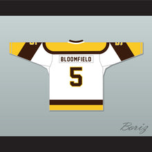 Load image into Gallery viewer, Rod Bloomfield 5 Binghamton Broome Dusters White Hockey Jersey