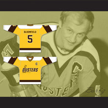 Load image into Gallery viewer, Rod Bloomfield 5 Binghamton Broome Dusters Yellow Hockey Jersey 2