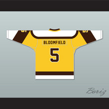 Load image into Gallery viewer, Rod Bloomfield 5 Binghamton Broome Dusters Yellow Hockey Jersey